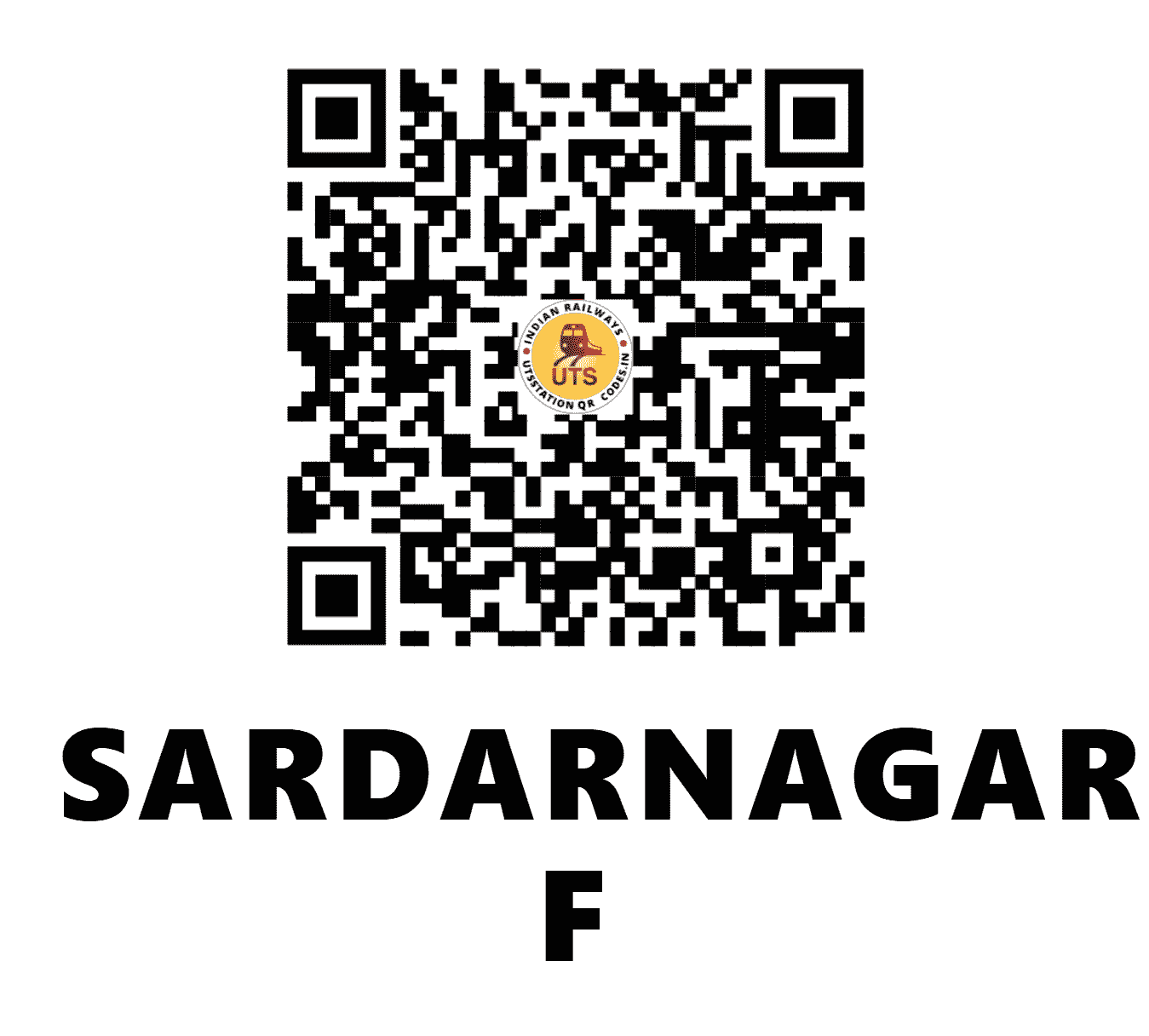 UTS QR Code for SARDARNAGAR F - SANR - NE (UTTAR PRADESH)